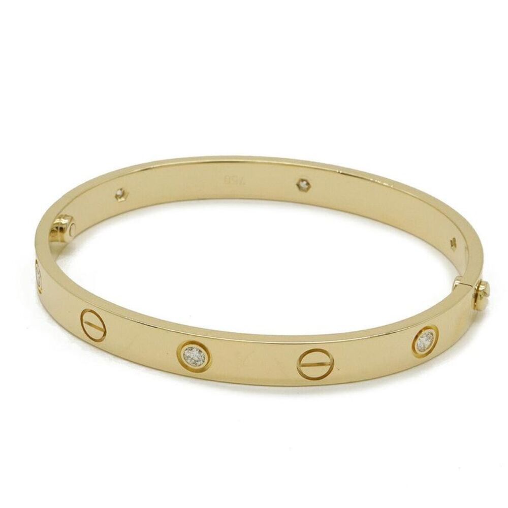Pre Loved cartier Love Bangle Diamond Accents Women metallic | gold Bracelets - Picture 2 of 7